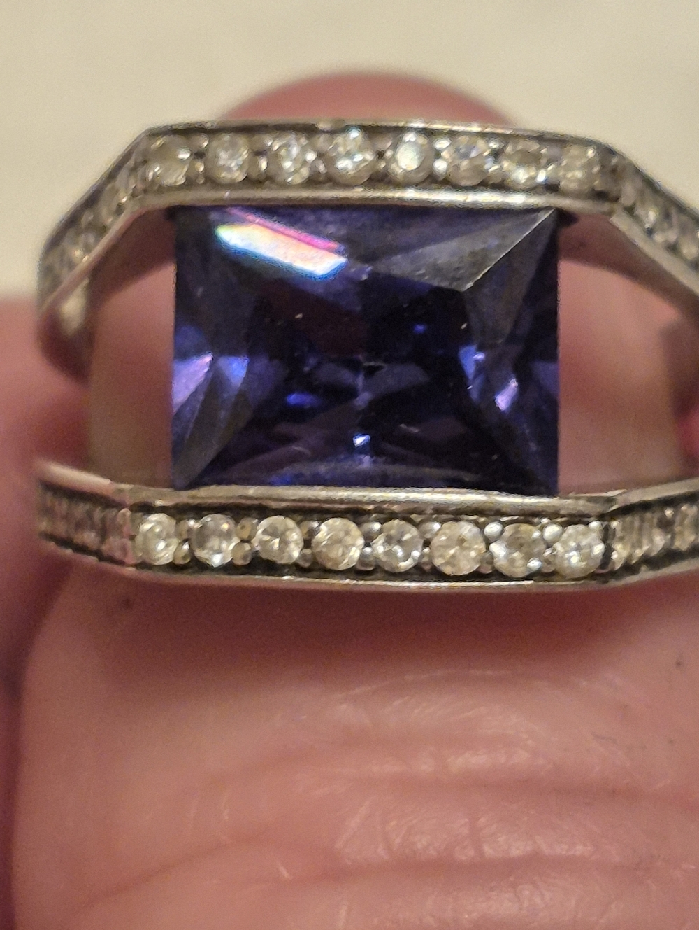 Vintage Sterling Silver Tanzanite Ring